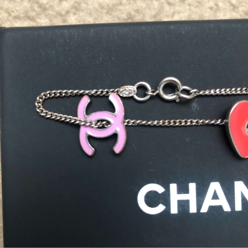 Authentic Chanel Vintage CC Clover/Heart Bracelet & Necklace (2pc set) - Picture 3 of 13